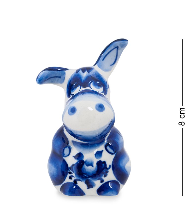 Статуэтка Ослик Голубая гжель ГЛ-231