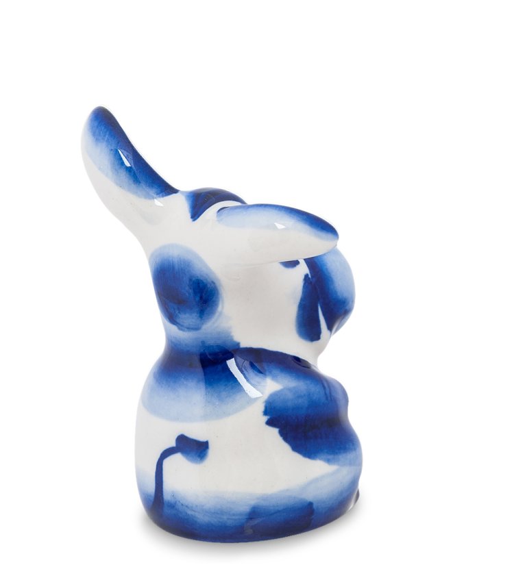 Статуэтка Ослик Голубая гжель ГЛ-231, фотография со спины