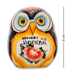 Статуэтка Сова Софья Цветная гжель