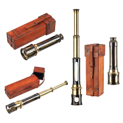 Подзорная труба в футляре в черно-золотом декоре Cut