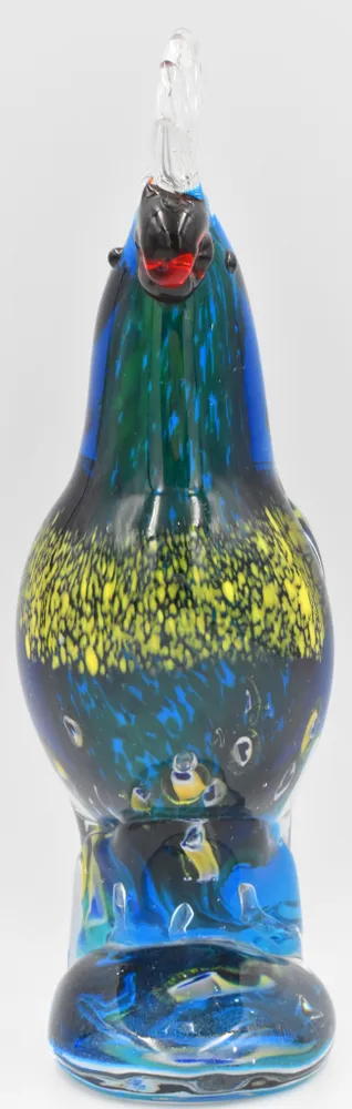 Статуэтка из Венецианского стекла Попугай Mirho 17330, вид профиль лицевой стороны