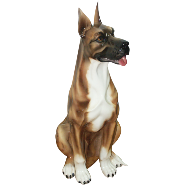 Статуэтка собаки из керамики Немецкий дог в натуральную величину Boxer CB-417-T