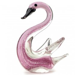 Статуэтка из Муранского стекла Розовый лебедь