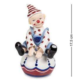 Музыкальная Статуэтка из фарфора Веселый клоун