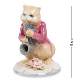 Статуэтка из фарфора Кот с саксофоном