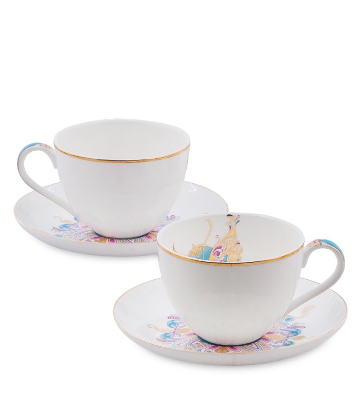 Чайный набор на 2 персоны из фарфора Песня Мотылька Pavone JK- 95