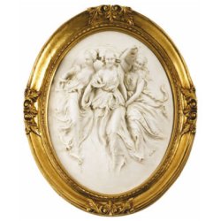 Барельеф из фарфора Три грации