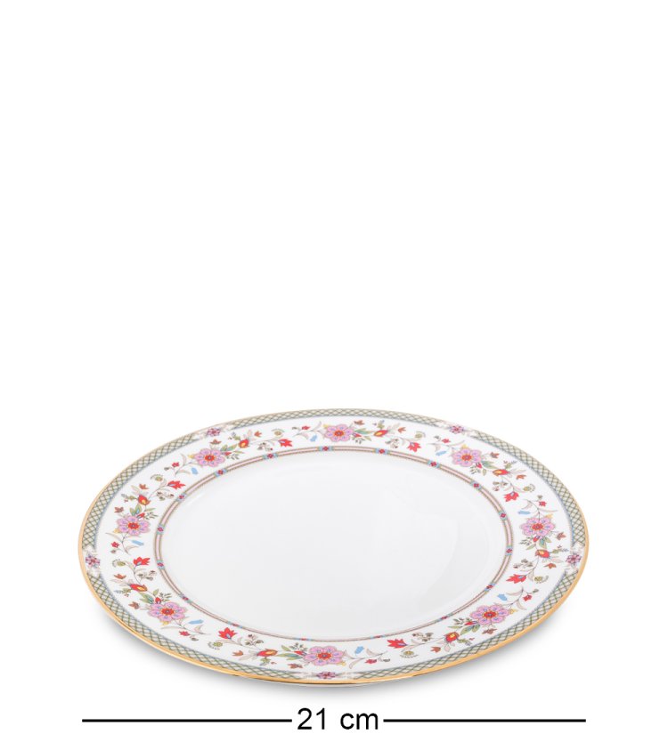 Чайный сервиз на 6 персон с тарелками Милано-Мариттима Pavone JK-209, фотография тарелки 21 см