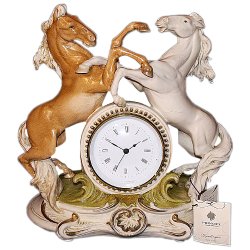 Фарфоровые Часы Кони