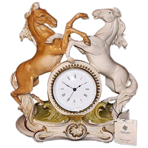 Фарфоровые Часы Кони