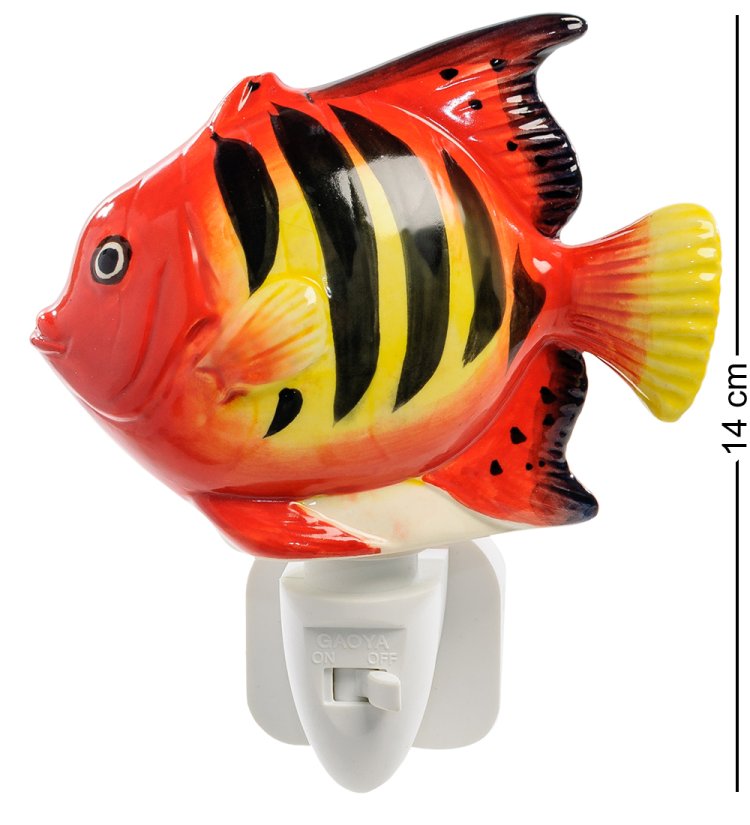 Ночной светильник из фарфора Рыбка Pavone JP-18/16