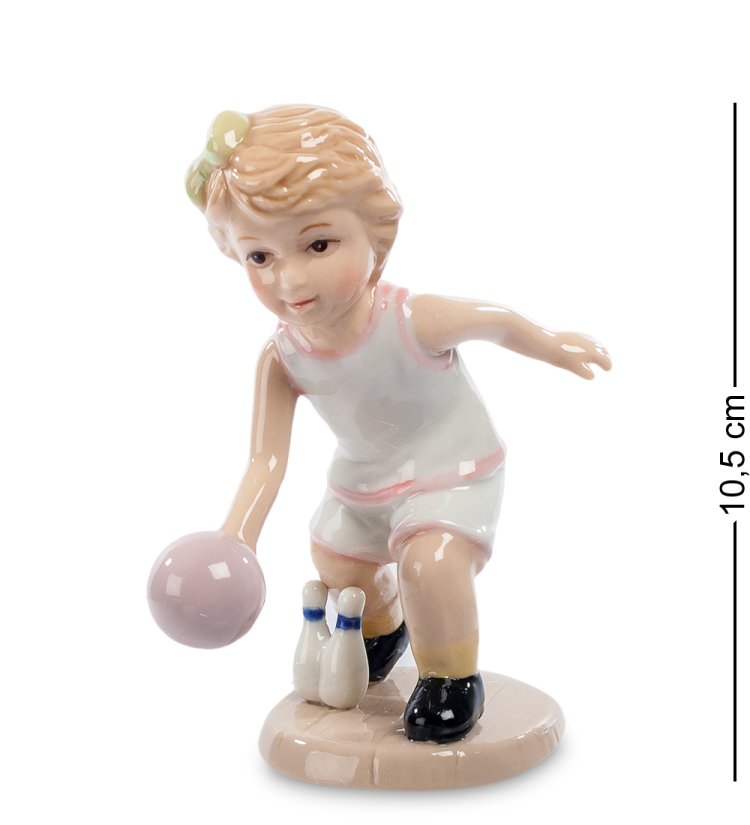 Статуэтка из керамики Девочка Игра в боулинг Pavone CMS-12/34