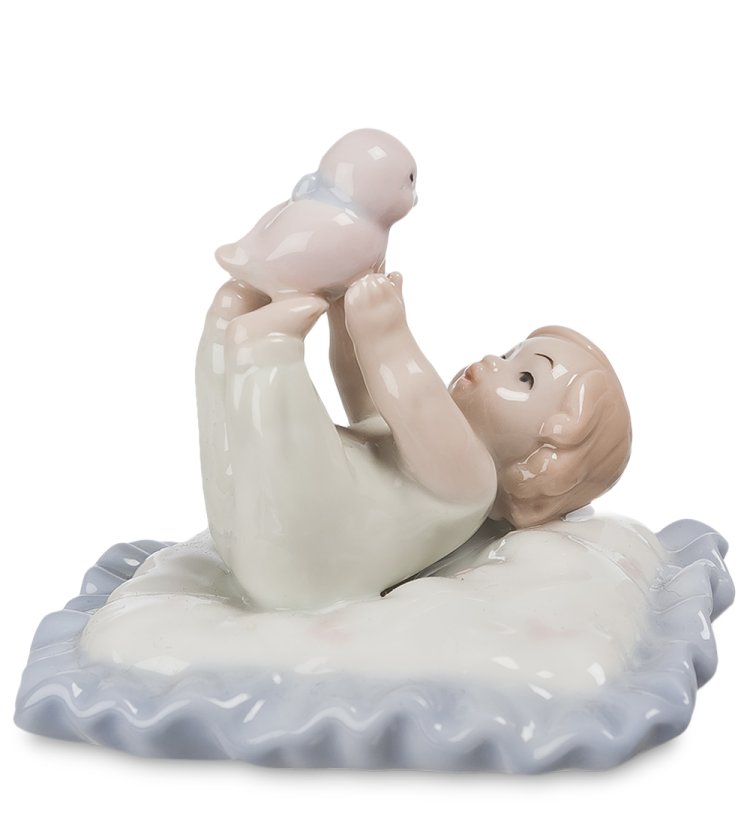 Фигурка из фарфора Утренняя зарядка Pavone JP-36/14, фотография со стороны