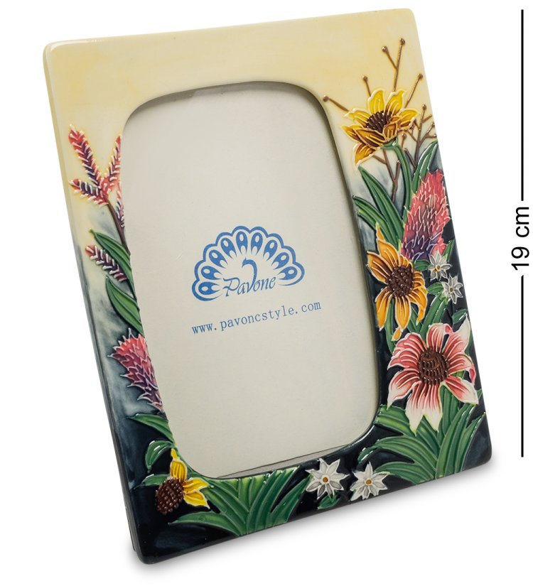 Фоторамка из фарфора Поляна цветов Pavone JP-95/20