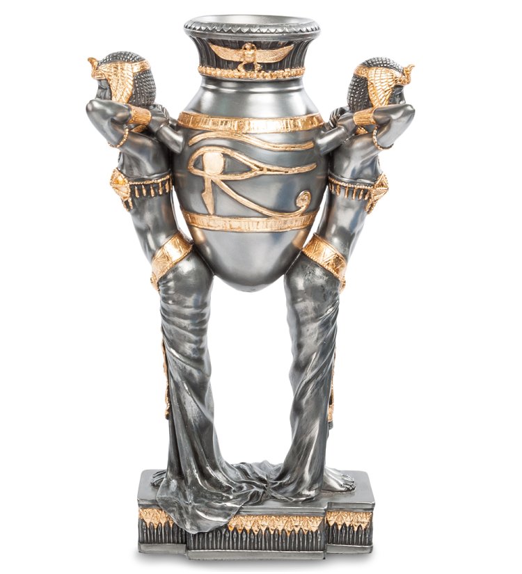 Статуэтка Египтянки с вазой - Золотые Детали Veronese WS-490, оборотная сторона