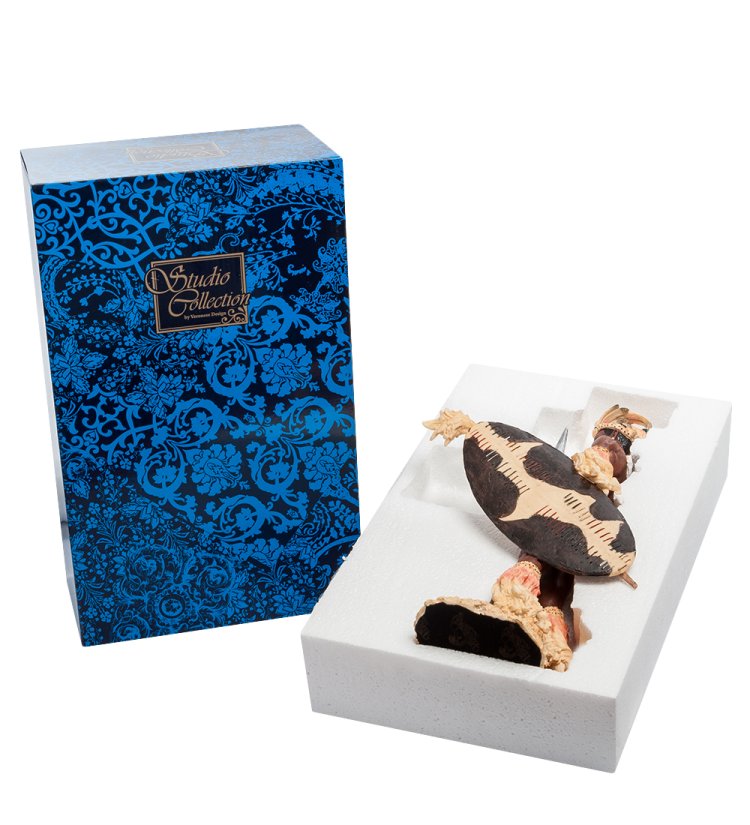 Статуэтка Африканский воин Veronese WS-729, упаковочный вид