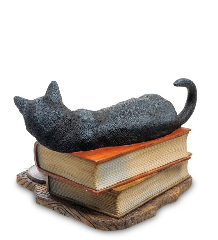 Статуэтка Кот на книгах Veronese WS-843, оборотная сторона