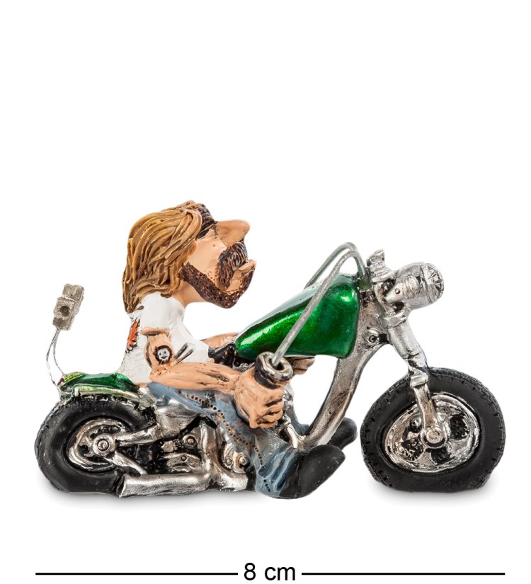 Фигурка Байкер - Зеленая Скорость The Comical World of Stratford RV- 27, вид профиль