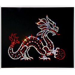 Картина Дракон с шаром c кристаллами Swarovski