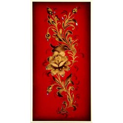 Картина Золотая хохлома c кристаллами Swarovski