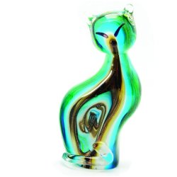 Статуэтка из Муранского стекла Изумрудная Кошечка