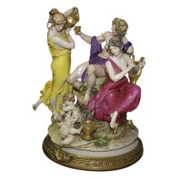 Фарфоровая статуэтка Композиция Торжество Вакха