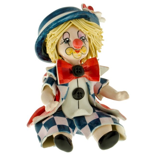 Статуэтка из фарфора Клоун в красно-синем ZamPiva 20114