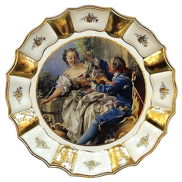 Панно Круглое Живопись Буше Свидание Bruno Costenaro M635/BOU