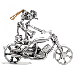 Пара на мотоцикле - Фигурка из металла