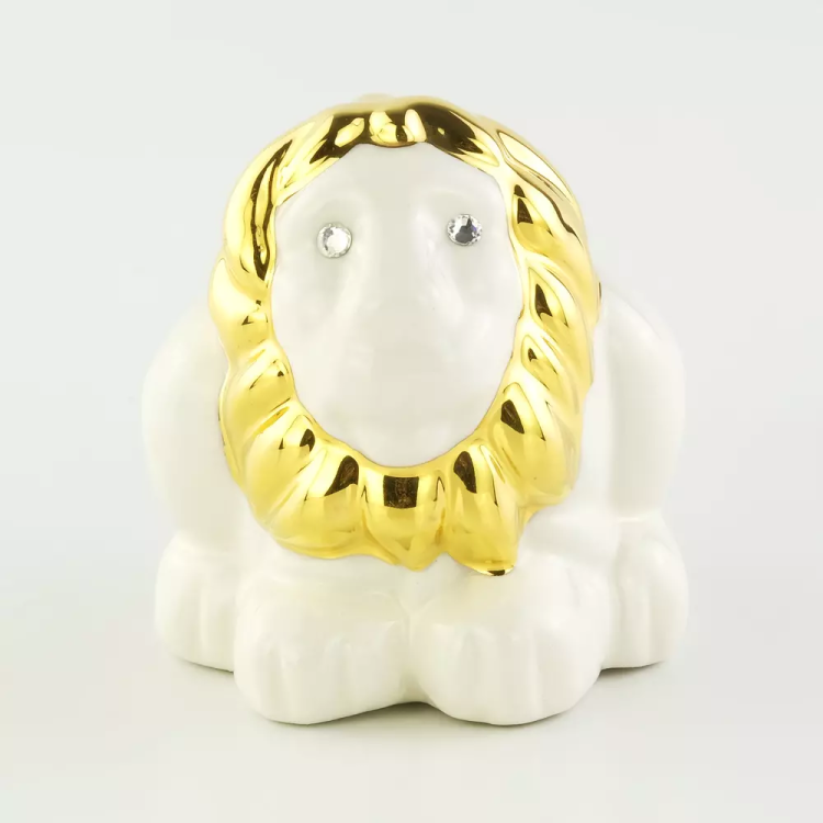 Статуэтка золотой львенок коллекция Giardino Migliore De Luxe 30142, портретный вид