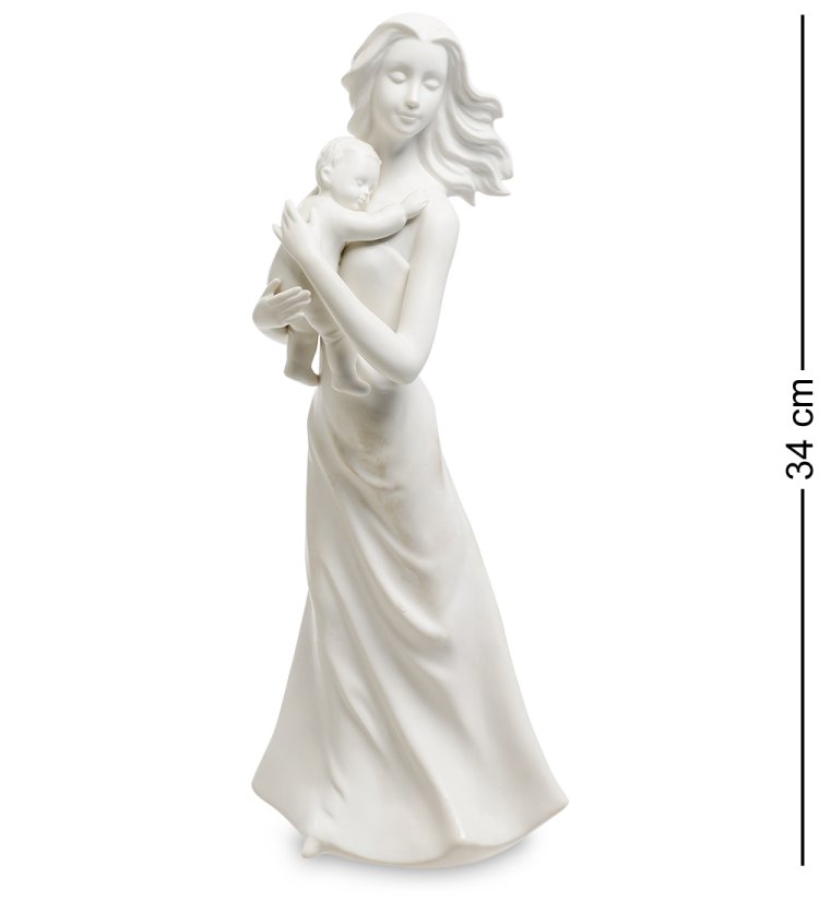 Статуэтка из бисквитного фарфора Мать Идет с младенцем на руках Pavone VS- 23
