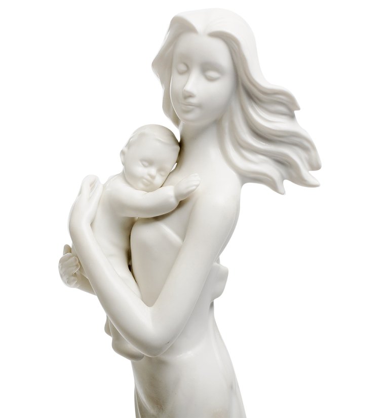 Статуэтка из бисквитного фарфора Мать Идет с младенцем на руках Pavone VS- 23, фотография крупным планом