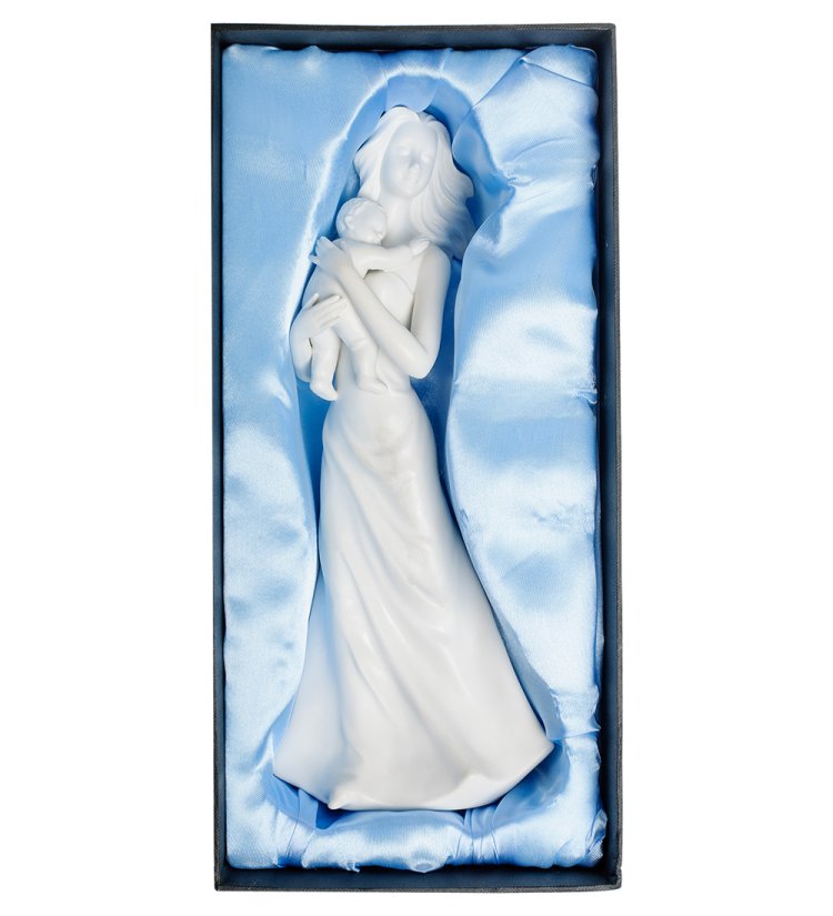 Статуэтка из бисквитного фарфора Мать Идет с младенцем на руках Pavone VS- 23, фотография в упаковке