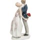Статуэтка из фарфора Молодожены Первый поцелуй Pavone JP-15/34, фотография со спины