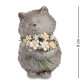 Статуэтка из фарфора Пушистый котик с букетом цветов Pavone CMS-60/ 1
