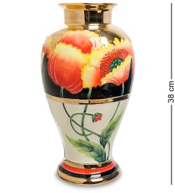 Фарфоровая Ваза для цветов Цветущие Маки