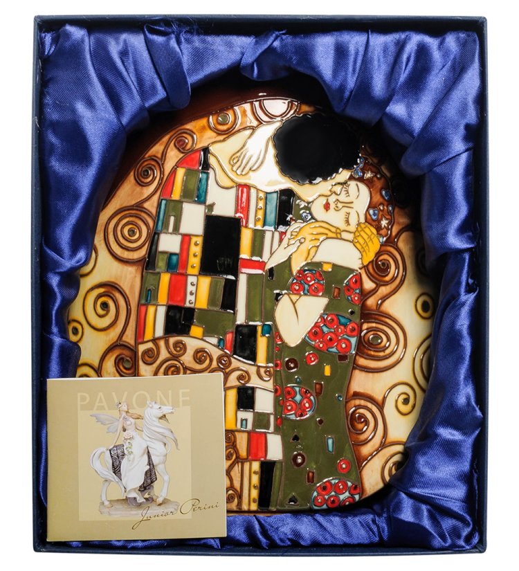 Круглая Ваза для цветов из фарфора Поцелуй Pavone JP-660/ 3, фотография в упаковке