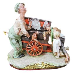 Фарфоровая статуэтка Композиция Шарманщик