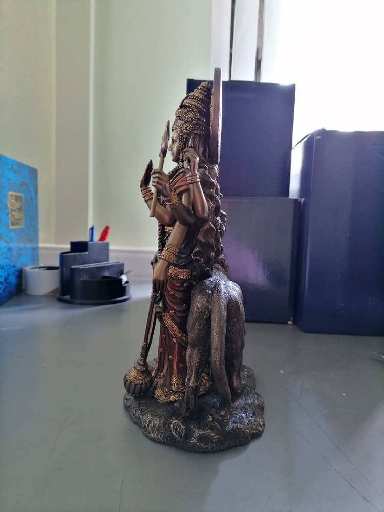 Статуэтка Богиня Дурга - Защитница Богов Veronese WS-543, фото со склада вид со стороны