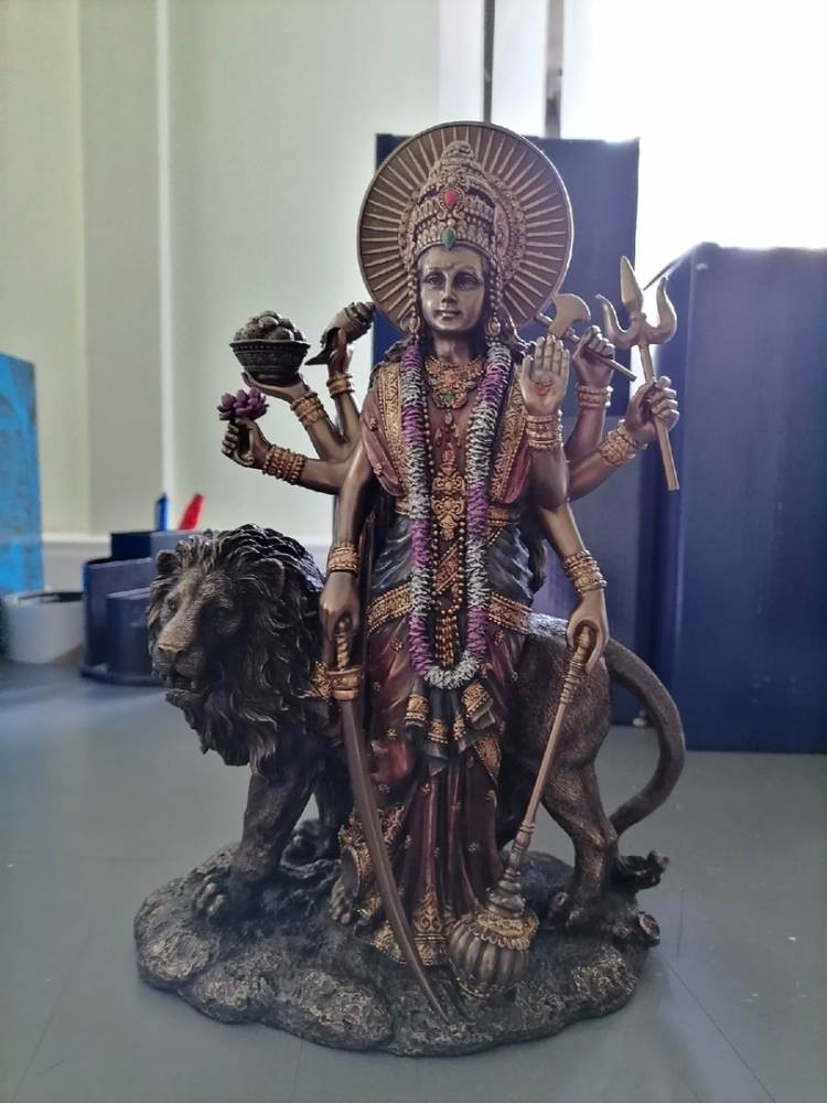 Статуэтка Богиня Дурга - Защитница Богов Veronese WS-543, фото со склада портретный вид