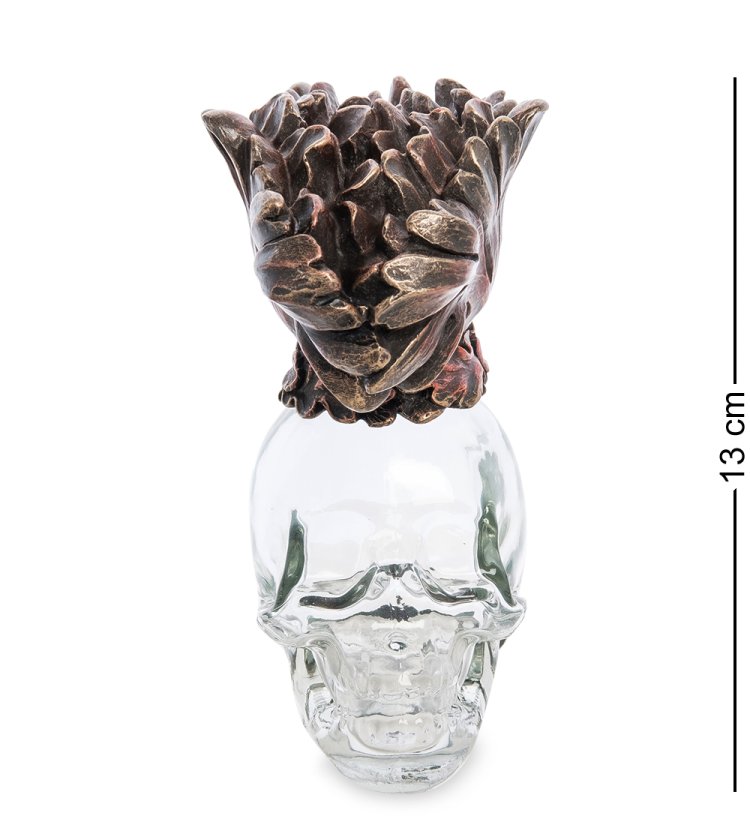 Флакон Стеклянный череп Veronese WS-1028, вид профиль