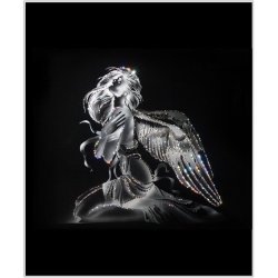 Картина Девушка Ангел c кристаллами Swarovski