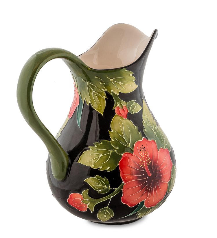 Кувшин из керамики Гибискус Blue Sky BS-122, фотография сбоку