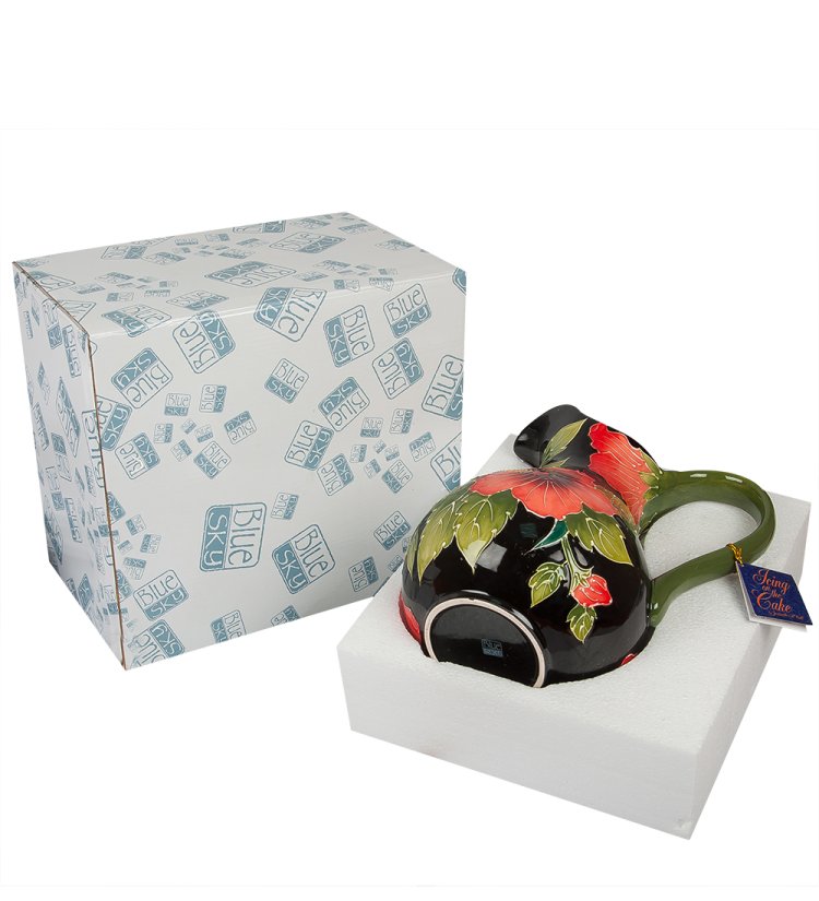 Кувшин из керамики Гибискус Blue Sky BS-122, фотография в упаковке