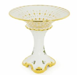 Круглое Блюдо на высокой ножке коллекция Ландыши