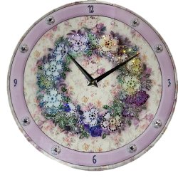 Часы с кристаллами Swarovski - Цветочный орнамент