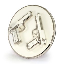 Тарелка с 2 Пистолетами Swarovski коллекция Pistolleto