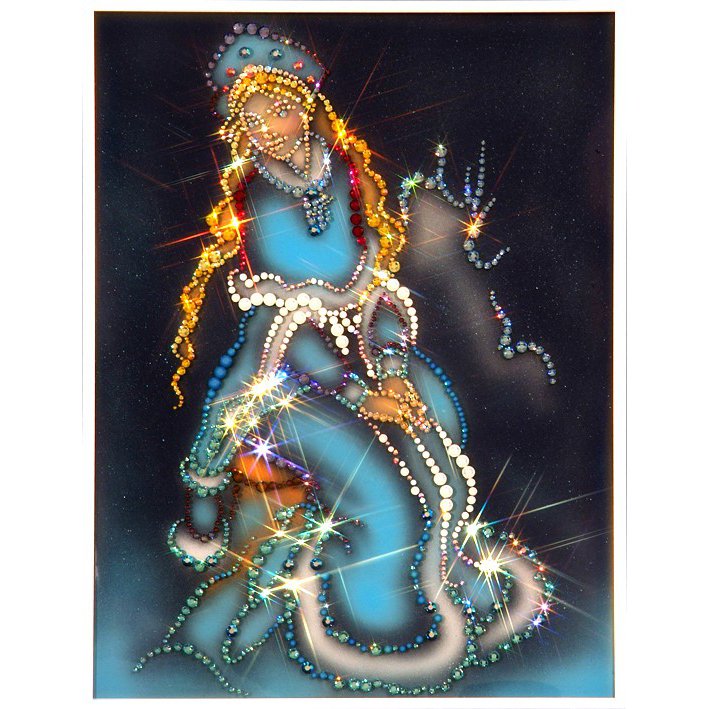 Картина Снегурочка c кристаллами Swarovski