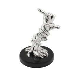 Статуэтка Змея на дереве посеребрение