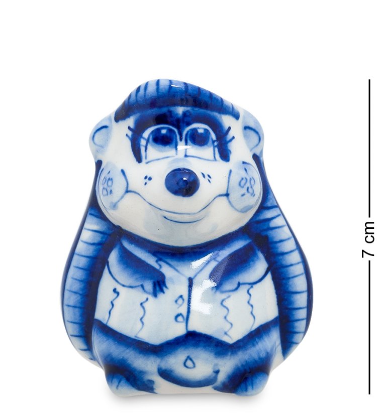 Подставка под зубочистки Ежик Голубая гжель ГЛ-113